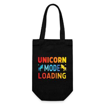 Unicorn mode loading - Geschenkbeutel für Flaschen - Schwarz - Vorne