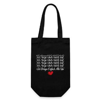 Ich rege mich nicht auf ich bringe alle um - Geschenkbeutel für Flaschen - Schwarz - Vorne
