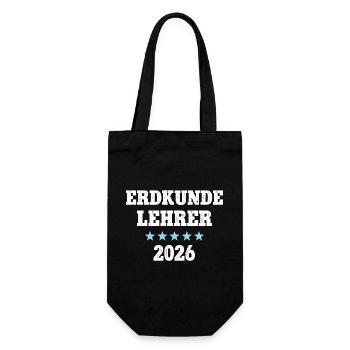 Geography Teacher 2026 Geography Teacher Geo School - Gift Bag for Bottles - black - Front