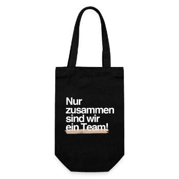 Gemeinsam stark — Teamgeist-Design - Geschenkbeutel für Flaschen - Schwarz - Vorne