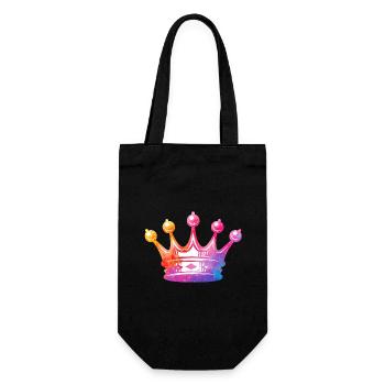 Wasserfarbene Kronenkunst - Geschenkbeutel für Flaschen - Schwarz - Vorne
