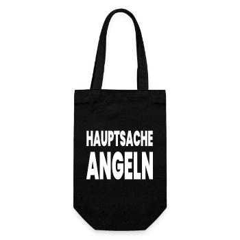 Angeln - Geschenkbeutel für Flaschen - Schwarz - Vorne