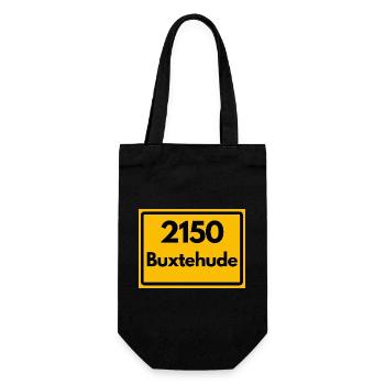 OLD POSTCODE POSTCODE RETRO 2150 BUXTEHUDE HANSE - Gift Bag for Bottles - black - Front