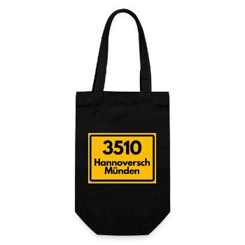 OLD POSTCODE ZIP CODE 3510 HANNOVERSCH MÜNDEN HANN - Gift Bag for Bottles - black - Front