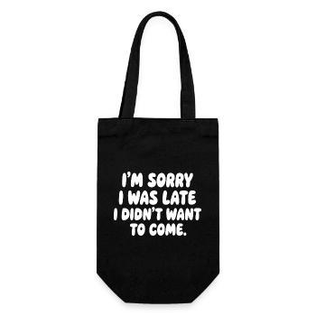 Désolé d’avoir été en retard à dire de l’humour - Sac à bouteille - noir - Devant