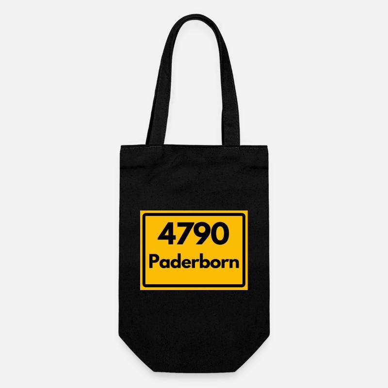 ANCIEN CODE POSTAL RETRO 4790 PADERBORN - Sac à bouteille - noir