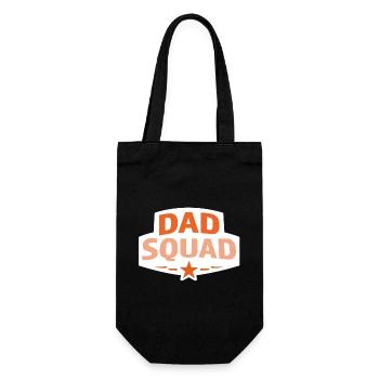 Papa-Squad - Geschenkbeutel für Flaschen - Schwarz - Vorne