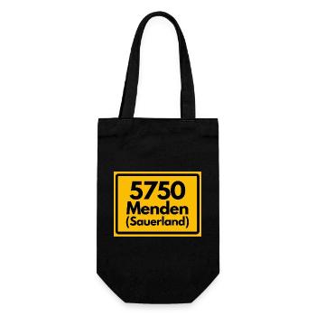 ALTE POSTLEITZAHL PLZ 5750 MENDEN (SAUERLAND) - Geschenkbeutel für Flaschen - Schwarz - Vorne