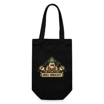 Grill Sergeant (Grilling / BBQ / Barbecue / Outl) - Gift Bag for Bottles - black - Front