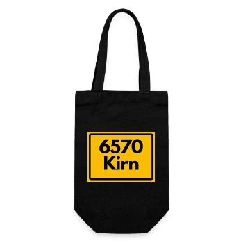 ALTE POSTLEITZAHL PLZ RETRO 6570 KIRN - Geschenkbeutel für Flaschen - Schwarz - Vorne