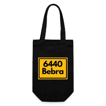 ALTE POSTLEITZAHL PLZ RETRO 6440 BEBRA HEIMATSTOLZ - Geschenkbeutel für Flaschen - Schwarz - Vorne