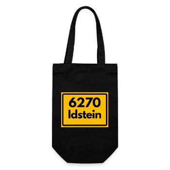ALTE POSTLEITZAHL PLZ RETRO 6270 IDSTEIN HEIMAT - Geschenkbeutel für Flaschen - Schwarz - Vorne