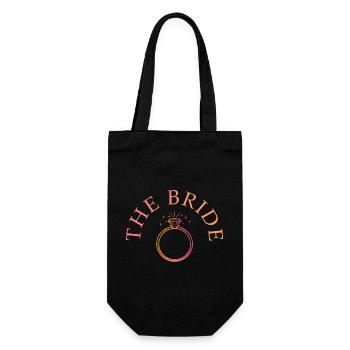 The Bride - Ring - customizable - Gift Bag for Bottles - black - Front