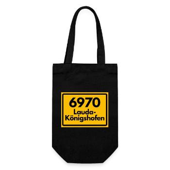 ALTE POSTLEITZAHL PLZ 6970 LAUDA KÖNIGSHOFEN - Geschenkbeutel für Flaschen - Schwarz - Vorne