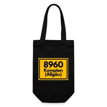 ALTE POSTLEITZAHL PLZ RETRO 8960 KEMPTEN ALLGÄU - Geschenkbeutel für Flaschen - Schwarz - Vorne