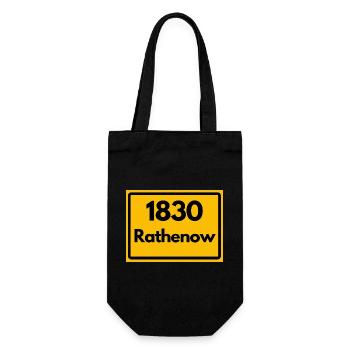 OLD POSTCODE ZIP CODE RETRO 1830 RATHENOW HEIMAT - Gift Bag for Bottles - black - Front