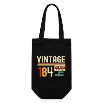Vintage 84 Rainbow Cassette - Gift Bag for Bottles - black - Front