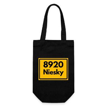 8920 02906 NIESKY SACHSEN 8920  ALTE POSTLEITZAHL  - Geschenkbeutel für Flaschen - Schwarz - Vorne