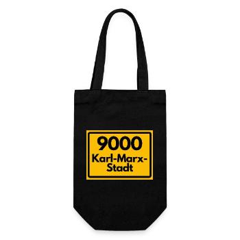 9000 09111 KARL-MARX-STADT SACHSEN  ALTE PLZ - Geschenkbeutel für Flaschen - Schwarz - Vorne