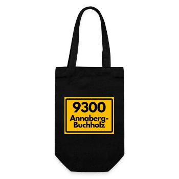9300 ALTE POSTLEITZAHL PLZ 09456 ANNABERG-BUCHHOLZ - Geschenkbeutel für Flaschen - Schwarz - Vorne