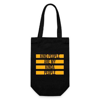 Kind People Are My Kinda People Friendliness - Gift Bag for Bottles - black - Front