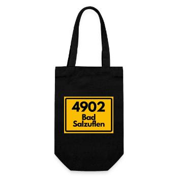 ALTE POSTLEITZAHL 4902 PLZ 32105 BAD SALZUFLEN NRW - Geschenkbeutel für Flaschen - Schwarz - Vorne