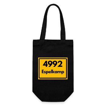 ALTE POSTLEITZAHL 4992 PLZ 32339 ESPELKAMP NRW - Geschenkbeutel für Flaschen - Schwarz - Vorne