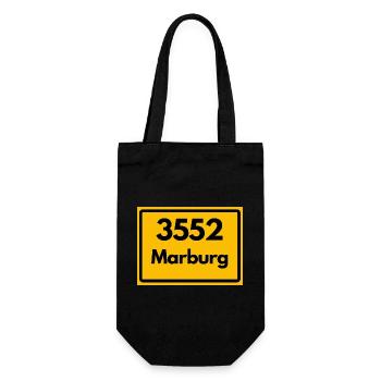 OLD POSTCODE 3552 ZIP 35037 MARBURG HESSEN - Gift Bag for Bottles - black - Front