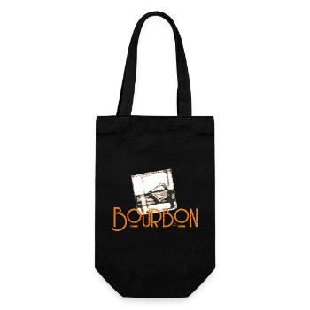 Bourbon2 - Gift Bag for Bottles - black - Front