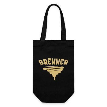 Brenner als Style - Geschenkbeutel für Flaschen - Schwarz - Vorne