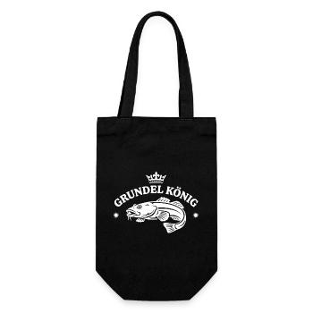 Grundelkönig Angler - Geschenkbeutel für Flaschen - Schwarz - Vorne