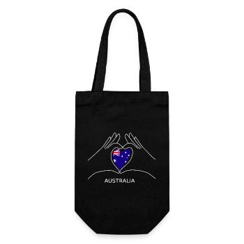Cœur de l’Australie avec drapeau australien Australie - Sac à bouteille - noir - Devant