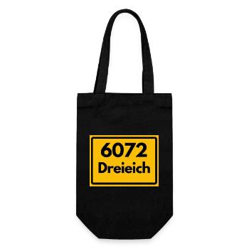 OLD POSTCODE 6072 ZIP 63303 DREIEICH HESSEN - Gift Bag for Bottles - black - Front