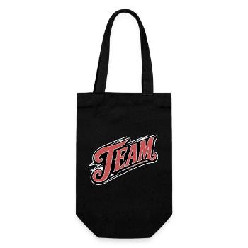 Team - Geschenkbeutel für Flaschen - Schwarz - Vorne