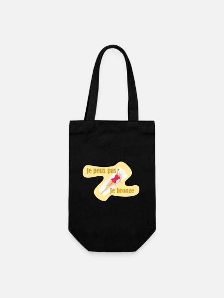 Je peux pas je bronze - Sac à bouteille - noir