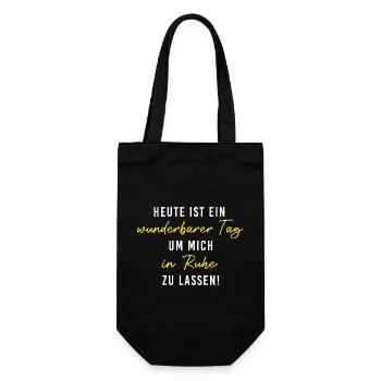 Heute wunderbarerer Tag, um mich in Ruhe zu lassen - Geschenkbeutel für Flaschen - Schwarz - Vorne