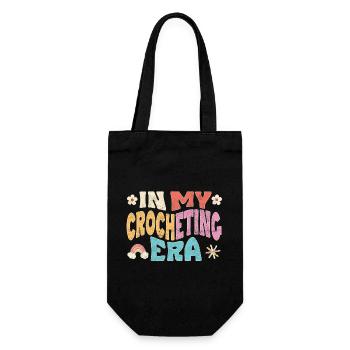 À mon époque du crochet - Sac à bouteille - noir - Devant