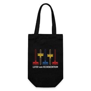 Rechenzentrum Design Gartengeräte Rechen Leiter - Geschenkbeutel für Flaschen - Schwarz - Vorne