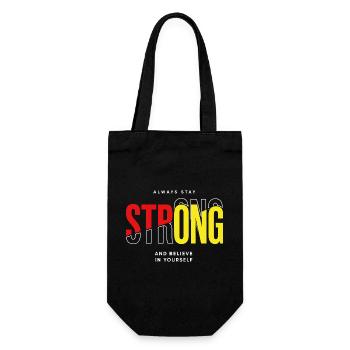 Stay Strong Typo with Confidence - Gift Bag for Bottles - black - Front