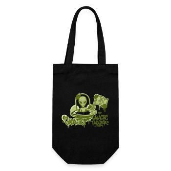 Alien Ufo Graffiti Graphic - Gift Bag for Bottles - black - Front