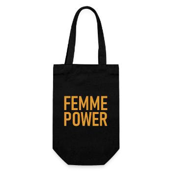 femme Power - Woman - Women - Women's Power - Women - Gift Bag for Bottles - black - Front