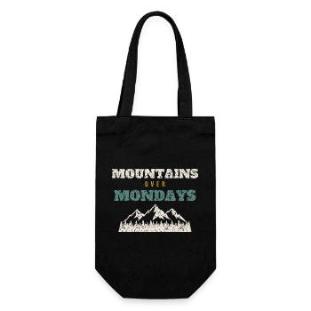 Mountains Over Mondays - Gift Bag for Bottles - black - Front