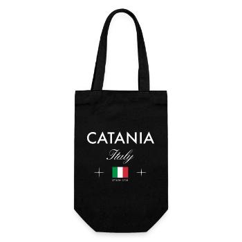 Catania Sicily Coordinates Travel Souvenir - Gift Bag for Bottles - black - Front