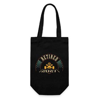 Retired 2027 (Retiree / Retirement Entry / 4C) - Geschenkbeutel für Flaschen - Schwarz - Vorne