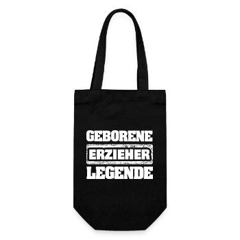 Erzieher - Geschenkbeutel für Flaschen - Schwarz - Vorne