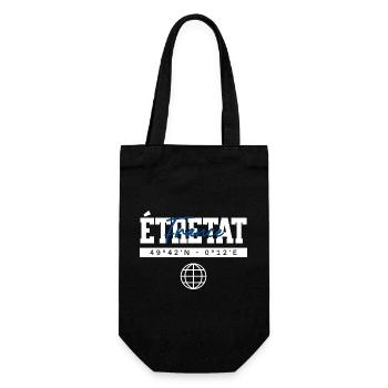 Étretat Frankreich Koordinaten Reise Souvenir - Geschenkbeutel für Flaschen - Schwarz - Vorne