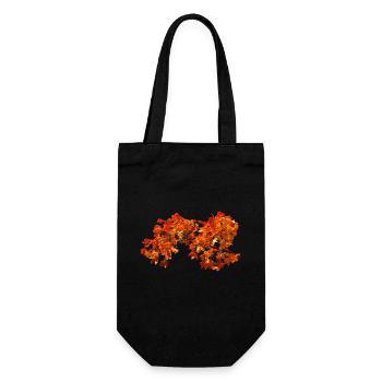 Herbstlaub Herbst Blätter - Geschenkbeutel für Flaschen - Schwarz - Vorne