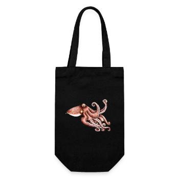 Octopus - Octopus vulgaris - Octopus Poulpe Pieuvre - Gift Bag for Bottles - black - Front