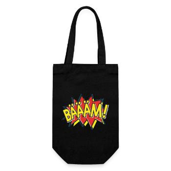 BÄÄÄM Comic Strip Action Bubble - Pop-Art Style - Gift Bag for Bottles - black - Front