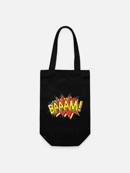 BÄÄÄM Bande dessinée Action Bulle - Style Pop-Art - Sac à bouteille - noir